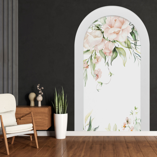 Optical Illusions Arch Wall Sticker - Flowers