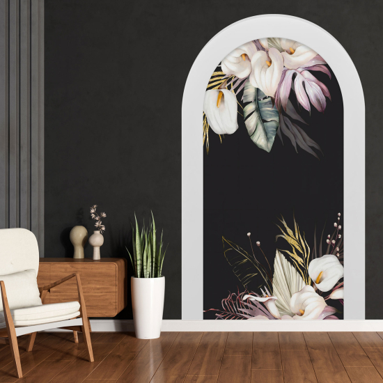 Optical Illusions Arch Wall Sticker - Flowers