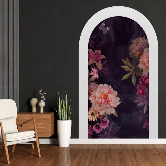 Optical Illusions Arch Wall Sticker - Flowers