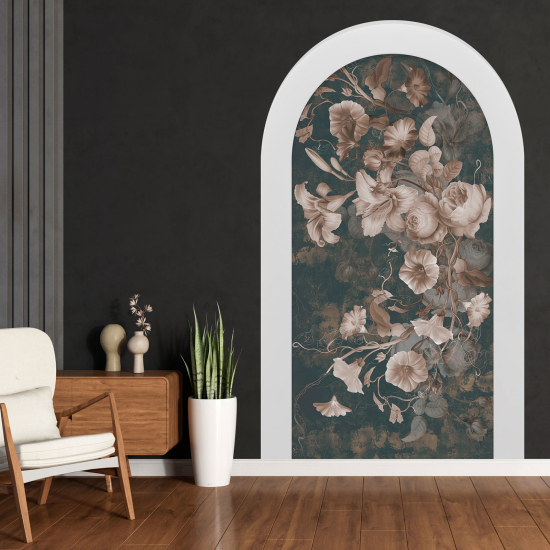 Optical Illusions Arch Wall Sticker - Flowers