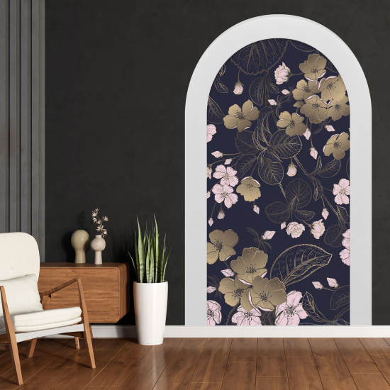 Optical Illusions Arch Wall Sticker - Flowers