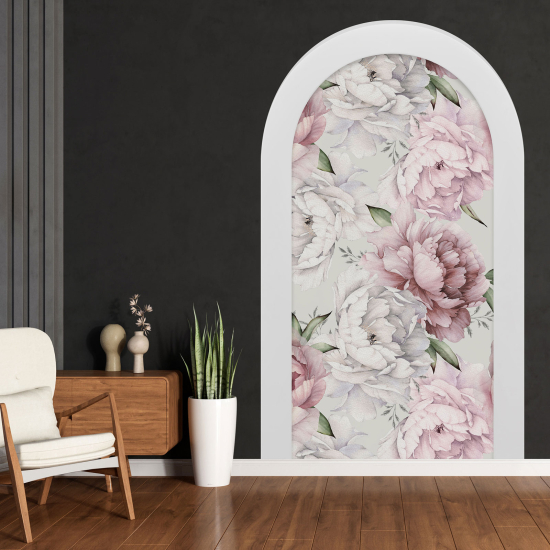 Optical Illusions Arch Wall Sticker - Flowers