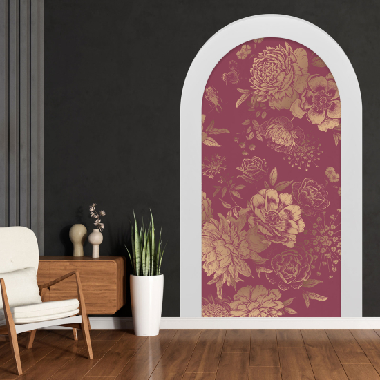 Optical Illusions Arch Wall Sticker - Flowers