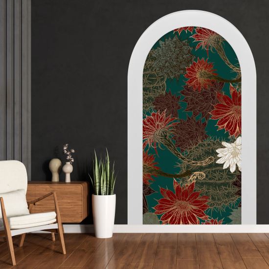 Optical Illusions Arch Wall Sticker - Flowers