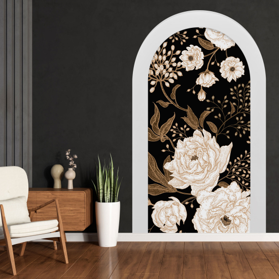 Optical Illusions Arch Wall Sticker - Flowers