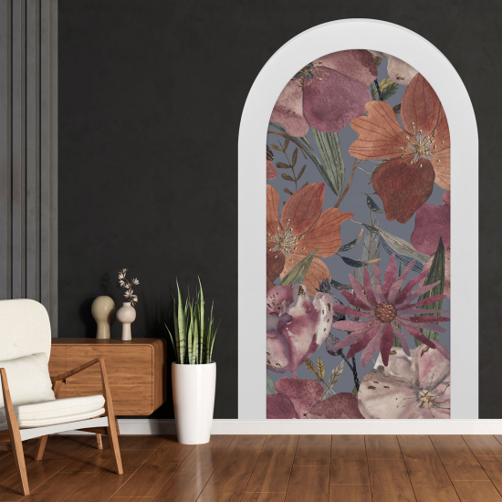 Optical Illusions Arch Wall Sticker - Flowers