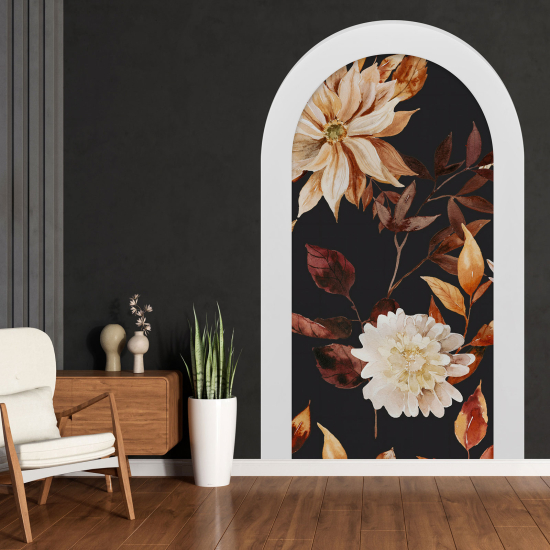 Optical Illusions Arch Wall Sticker - Flowers