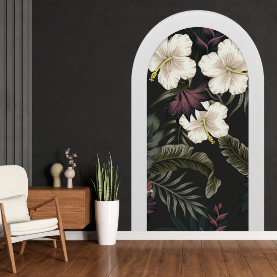 Optical Illusions Arch Wall Sticker - Flowers