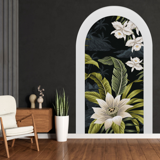 Optical Illusions Arch Wall Sticker - Flowers