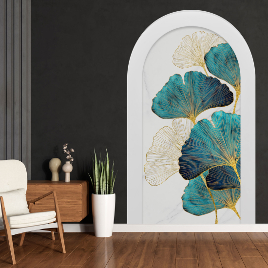 Optical Illusions Arch Wall Sticker - Flowers