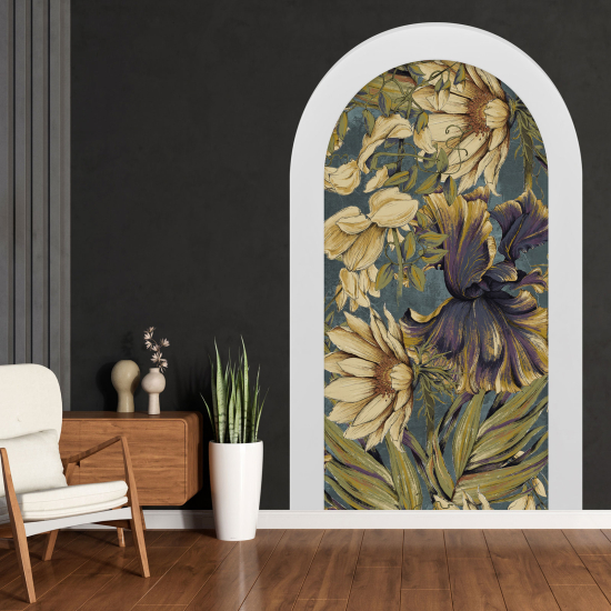 Optical Illusions Arch Wall Sticker - Flowers