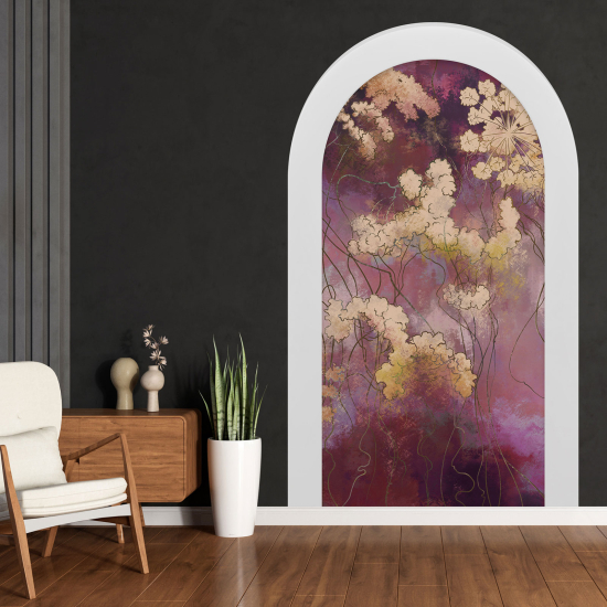 Optical Illusions Arch Wall Sticker - Flowers