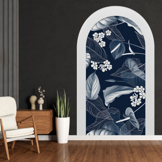 Optical Illusions Arch Wall Sticker - Flowers