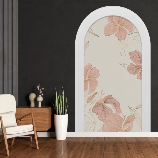 Optical Illusions Arch Wall Sticker - Flowers