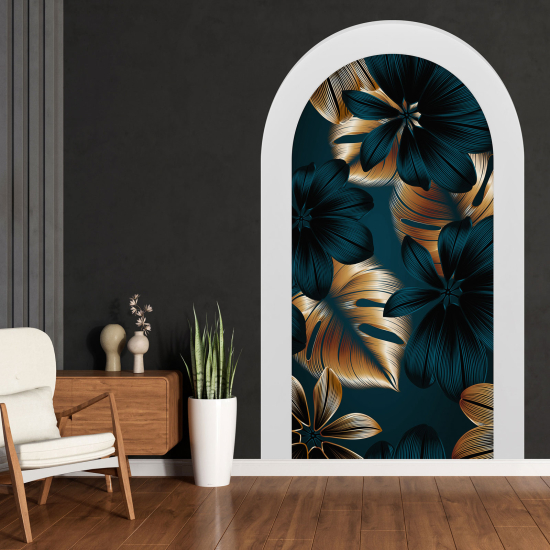 Optical Illusions Arch Wall Sticker - Flowers