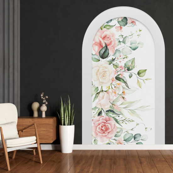 Optical Illusions Arch Wall Sticker - Flowers