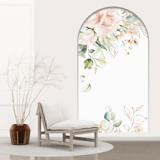 Optical Illusions Arch Wall Sticker - Flowers