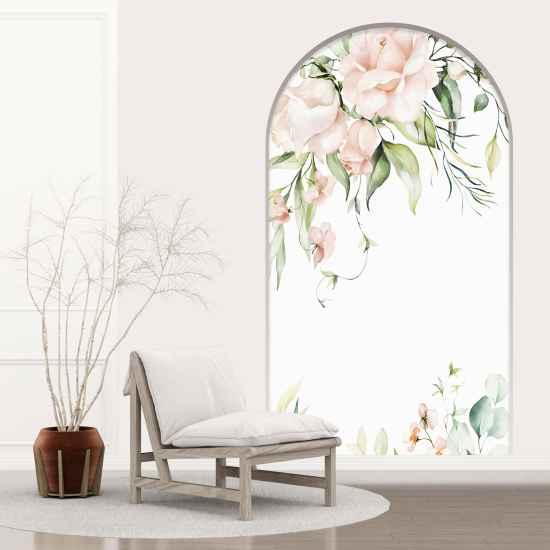 Optical Illusions Arch Wall Sticker - Flowers