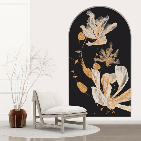 Optical Illusions Arch Wall Sticker - Flowers