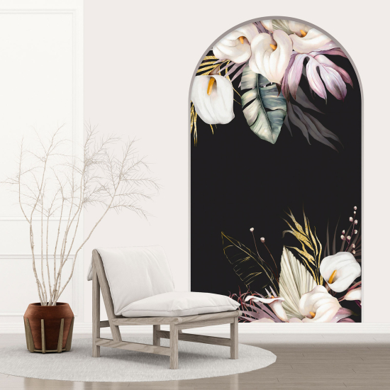 Optical Illusions Arch Wall Sticker - Flowers