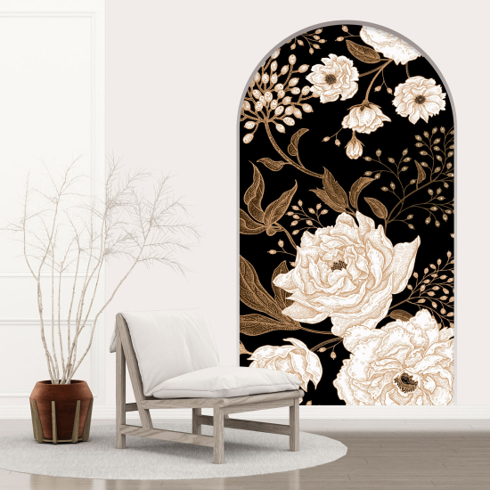 Optical Illusions Arch Wall Sticker - Flowers