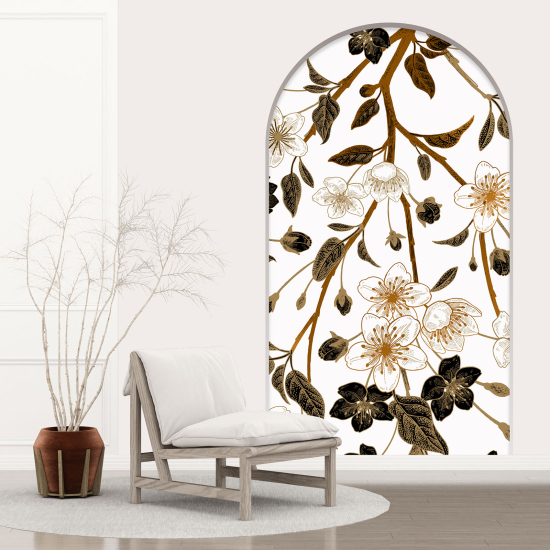 Optical Illusions Arch Wall Sticker - Flowers