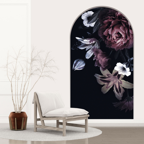 Optical Illusions Arch Wall Sticker - Flowers