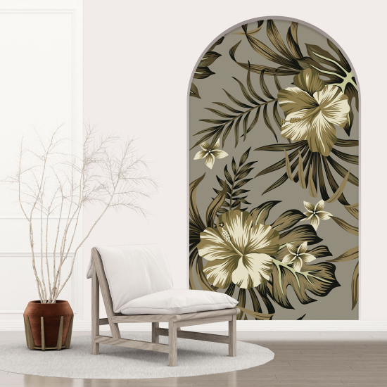 Optical Illusions Arch Wall Sticker - Flowers