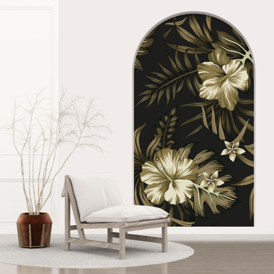 Optical Illusions Arch Wall Sticker - Flowers