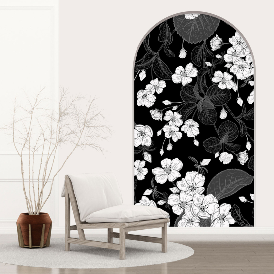 Optical Illusions Arch Wall Sticker - Flowers