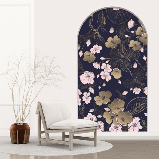 Optical Illusions Arch Wall Sticker - Flowers