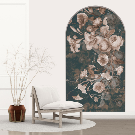 Optical Illusions Arch Wall Sticker - Flowers