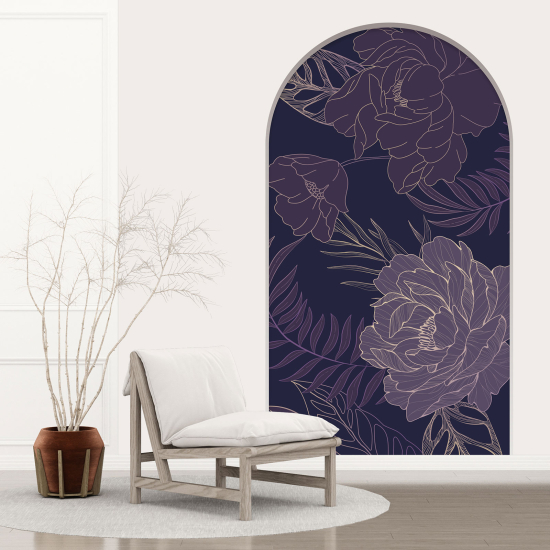 Optical Illusions Arch Wall Sticker - Flowers