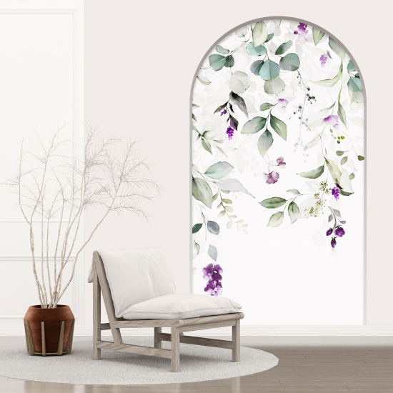 Optical Illusions Arch Wall Sticker - Flowers