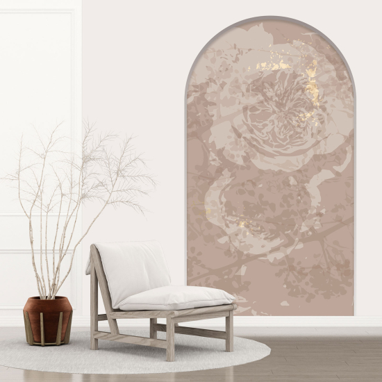 Optical Illusions Arch Wall Sticker - Flowers