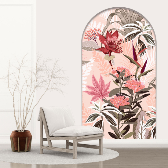 Optical Illusions Arch Wall Sticker - Flowers