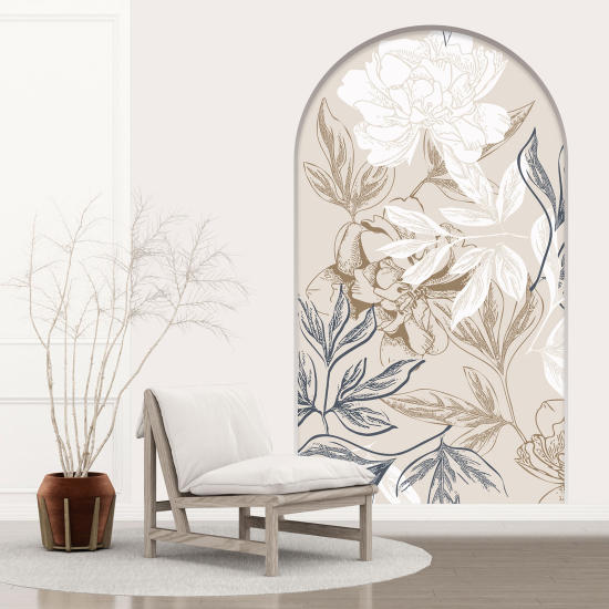 Optical Illusions Arch Wall Sticker - Flowers