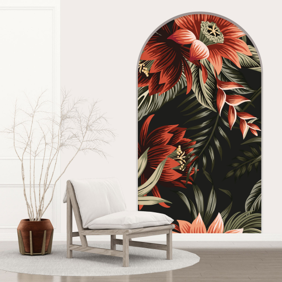 Optical Illusions Arch Wall Sticker - Flowers