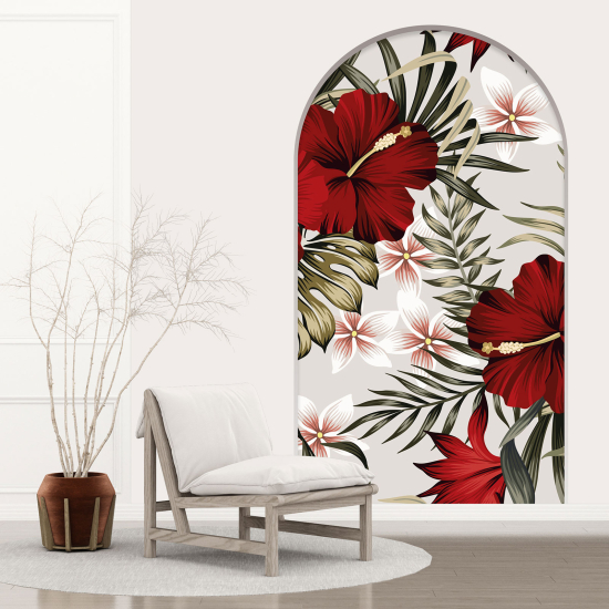 Optical Illusions Arch Wall Sticker - Flowers