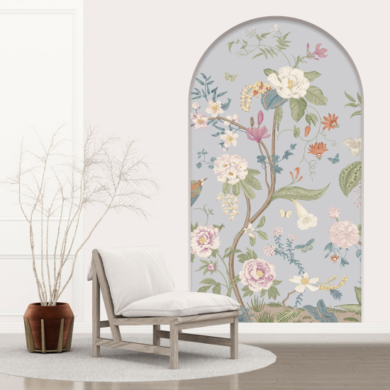 Optical Illusions Arch Wall Sticker - Flowers