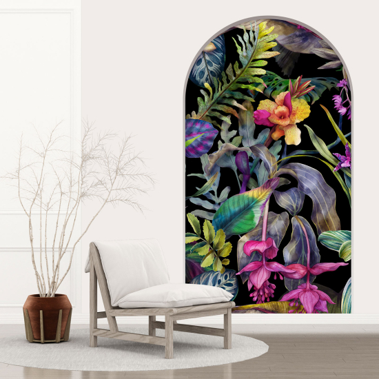 Optical Illusions Arch Wall Sticker - Flowers