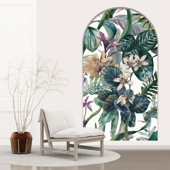 Optical Illusions Arch Wall Sticker - Flowers