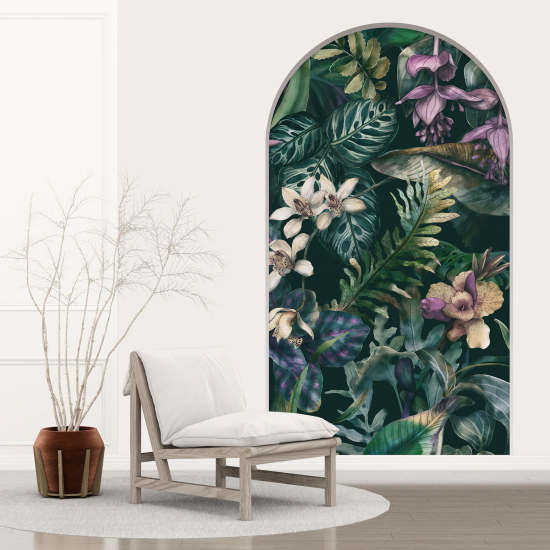 Optical Illusions Arch Wall Sticker - Flowers