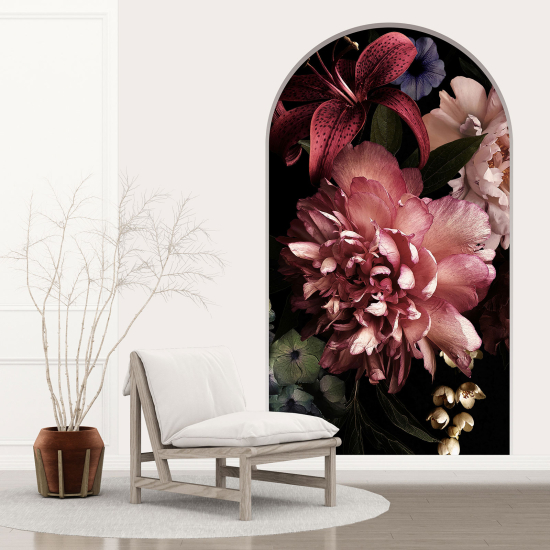 Optical Illusions Arch Wall Sticker - Flowers