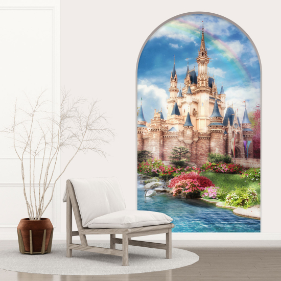 Optical Illusions Arch Wall Sticker for Kids - Castle