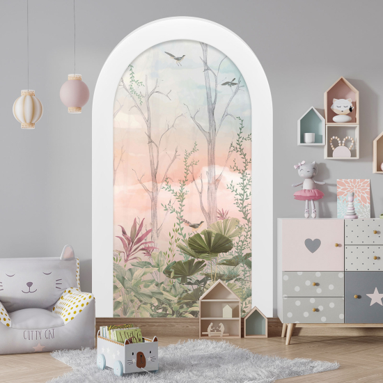 Optical Illusions Arch Wall Sticker for Kids - Enchanted Forest