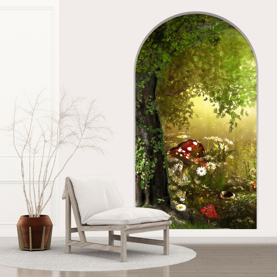 Optical Illusions Arch Wall Sticker for Kids - Forest