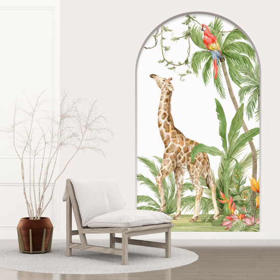 Optical Illusions Arch Wall Sticker for Kids - Giraffe