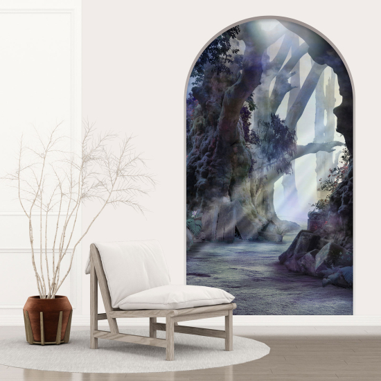 Optical Illusions Arch Wall Sticker for Kids - Magic Forest