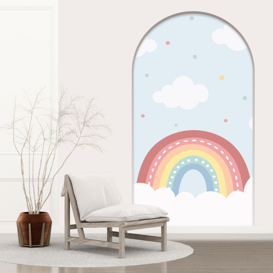 Optical Illusions Arch Wall Sticker for Kids - Rainbow